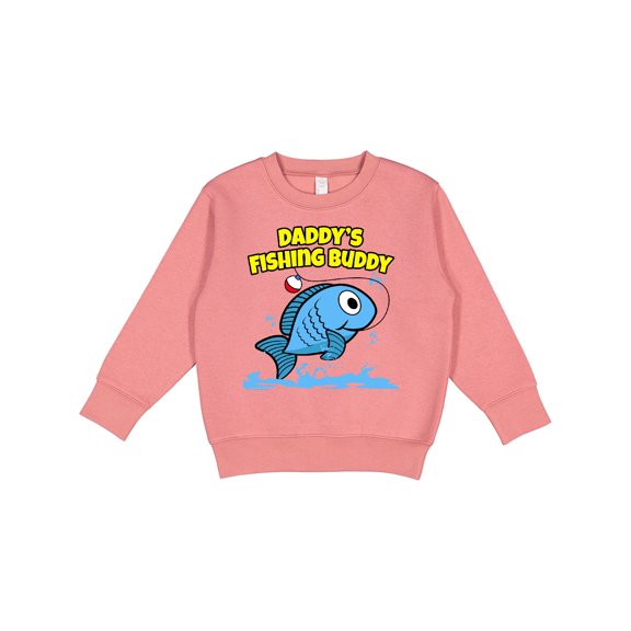 Inktastic Daddy's Fishing Buddy (blue) Toddler Sweatshirt