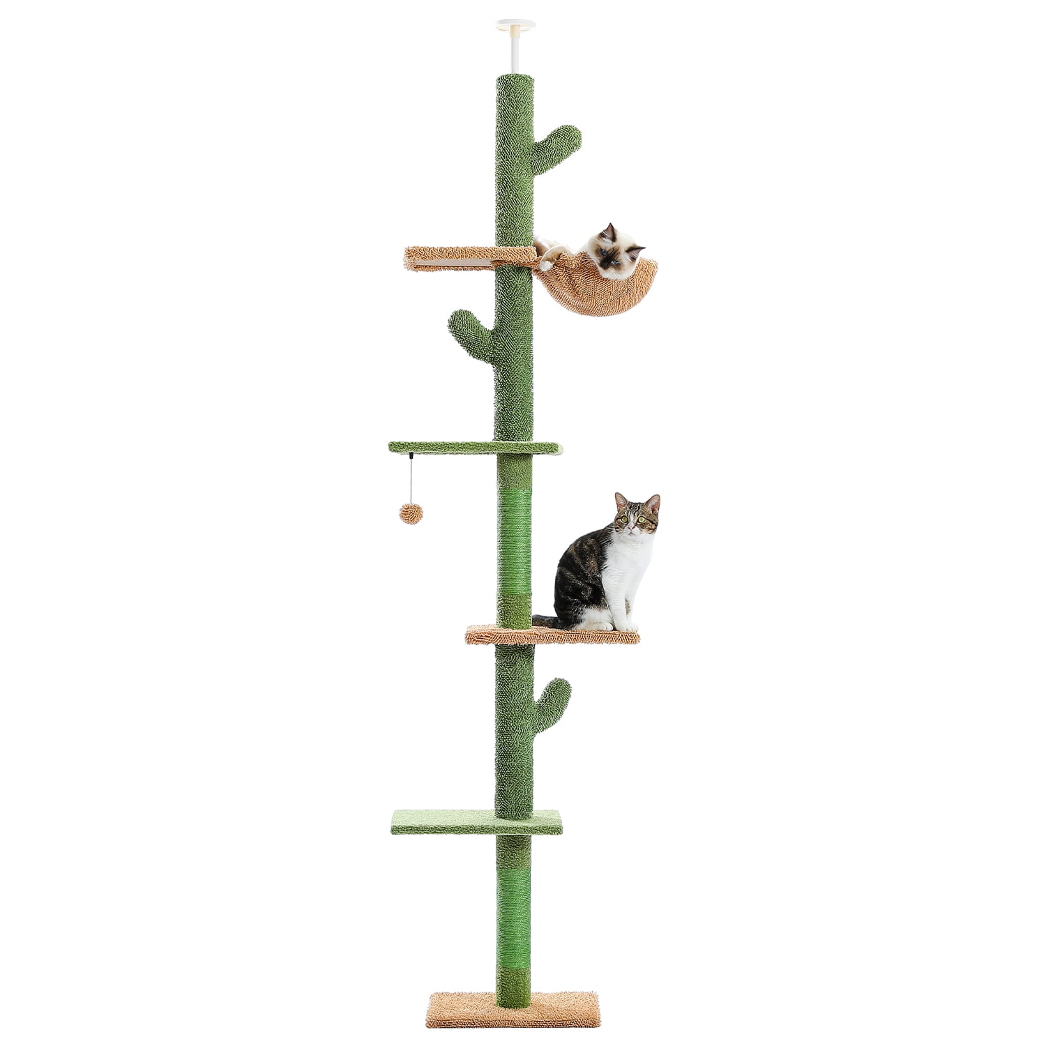 PAWZ Road 5 Level Cat Tree Cactus Style Floor To Ceiling Tower For 