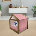 thumbnail image 3 of Country Home Pet House, Little Daisies Bouquets Girls Bedroom Desgin Freshness Pink Backdrop, Outdoor & Indoor Portable Dog Kennel with Pillow and Cover, 5 Sizes, Teal Pink White, by Ambesonne, 3 of 5