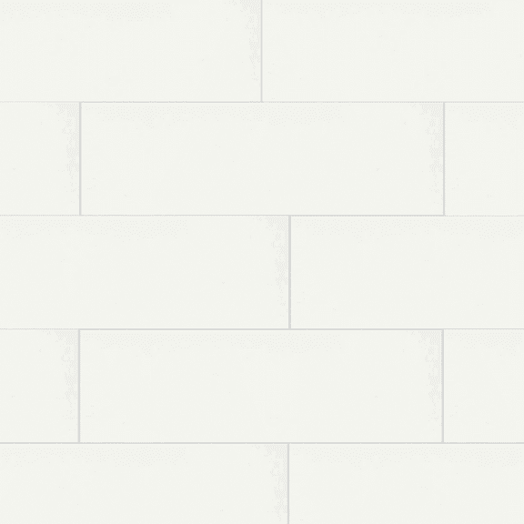 The Tile Life Penthouse White Porcelain Subway Tile - 4 x 12 in. - Glossy - 20-Piece - Floor, Wall, Backsplash