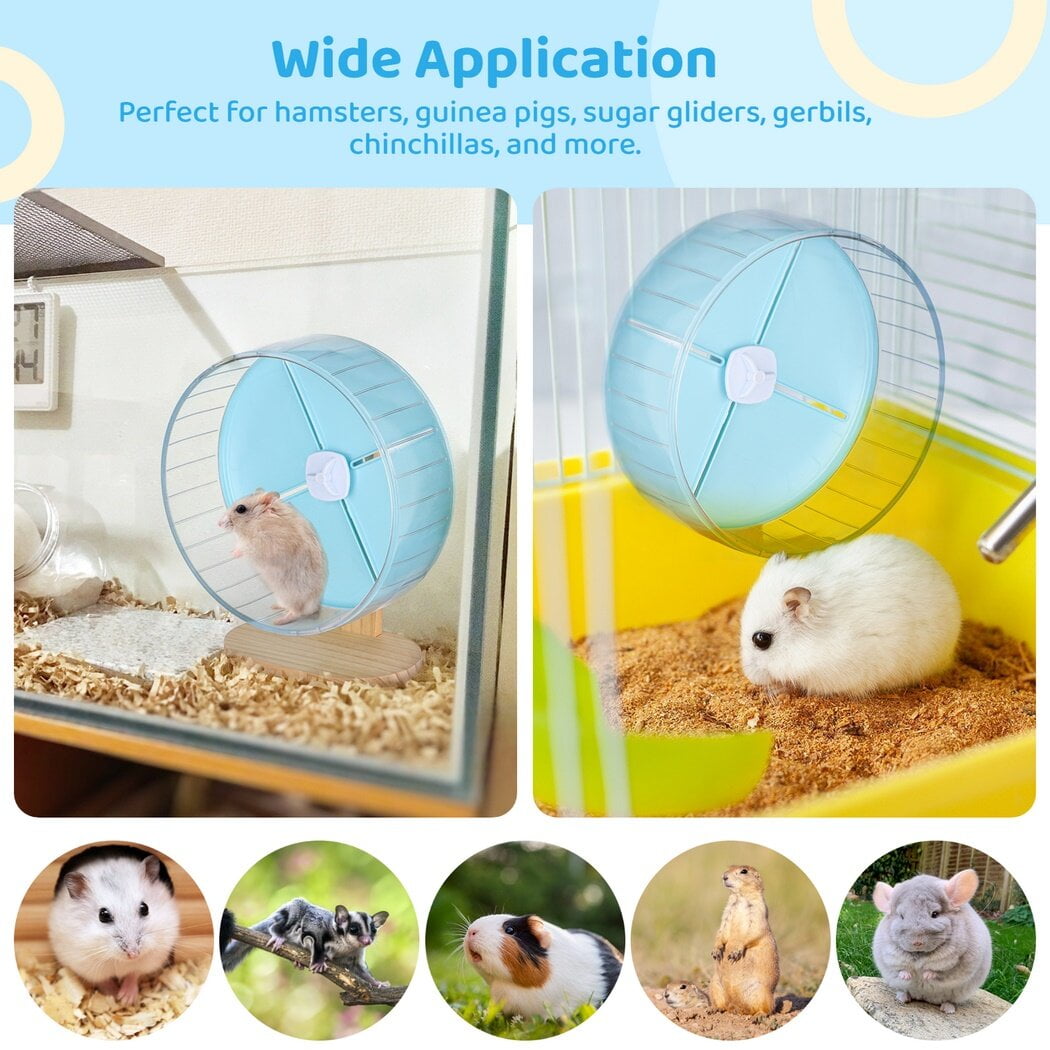 10.2 Large Silent Hamster Running Wheel with Stand Adjustable Quiet Spinner for Small Pets Walmart