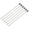 thumbnail image 1 of Uxcell Palillos de Cóctel de Metal 6 Piezas, Palillo de Cóctel de Acero Inoxidable Reutilizable en Forma de Bola para Bebidas, Frutas Plateadas, 1 of 5