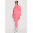 thumbnail image 3 of Women's Plus Size Long Sleeve Mock Neck Yoga Jacket with Thumb Holes, 3 of 4