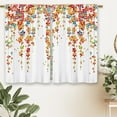 thumbnail image 6 of Colorful Flower Kitchen Curtains Floral Weeping Cherry Blossom Small Short Cafe Window Curtains Spring Blush Vine Rod Pocket Bathroom Drapes Treatment Tier Curtains 2 Panels (27.5x39 Inch), 6 of 6