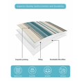 thumbnail image 5 of Quilts Twin Size, Turquoise Beige Soft Comforter Bedding Set for Bed, Boho Vertical Stripes Bohemian Retro Lightweight Quilted Bedspread with Pillow Cover(2 Pieces) for All Season, 68x86 Inch, 5 of 6