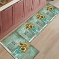 thumbnail image 3 of Mason Jar Sunflowers Kitchen Rugs and Mats Set of 2, Non Slip and Durable Comfort Floor Mat for Home Sink Laundry Office Use Nice Gift 18x30inch+18x47.2inch Vintage Style Farm Flowers, 3 of 6