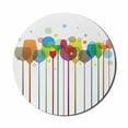 thumbnail image 1 of Winery Mouse Pad for Computers, Colorful Wine Glasses Alcohol Drink Beverage Fizzy Champaigne Party Bar Art Design, Round Non-Slip Thick Rubber Modern Mousepad, 8" Round, Multicolor, by Ambesonne, 1 of 2