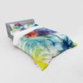 thumbnail image 2 of Ambesonne Tropical Bedding Set 4 Pcs, Watercolor Palm Retro, Queen, Multicolor, 2 of 2