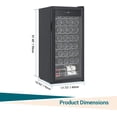 thumbnail image 2 of Homhougo 32-Bottle Single Zone Wine Refrigerator - Freestanding Cooler With Digital Touchscreen, Sleek Black Design for Home Bars & Office, Quiet & Energy - Efficient, 2 of 8