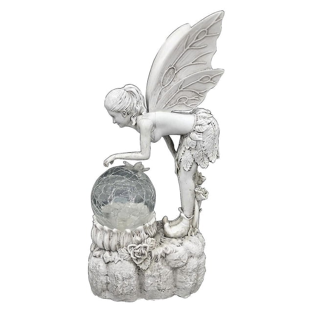 Fairy Angel Statue With Solar Powered Led Light Waterproof Outdoor Garden Decor