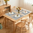 thumbnail image 3 of VCVCOO Gray Placemats Set of 6 - Easy Clean Washable Vinyl Placemats - Wipeable Heat Resistant Table Mats for Dining Table - 12x18 inch, 3 of 12