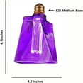 thumbnail image 4 of Next Glow Decorative Light bulb Eq 20W, ICE Style Decorative Light Bulbs Shaped E26 55 Lumen - Purple, 4 of 6