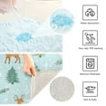 thumbnail image 4 of U-Shaped Toilet Mat Plush Bathroom Rug Mat Non Slip Bathroom Mats Deer and Pine Trees Pattern, 4 of 5