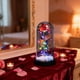 thumbnail image 4 of Decoraciones para el Día de San Valentín, rosa artificial bañada en oro con cúpula de cristal, regalo de cumpleaños lujoso, regalo festivo del 14 de febrero, adorno de rosa recubierto de cristal., 4 of 6