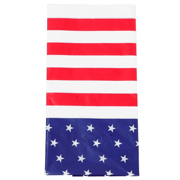 BESTYASH Lightweight Disposable Tablecloth with USA Independence Day Design for Party and Holiday Decoration