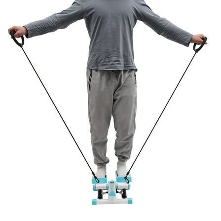 Portable Step Fitness Machine for Weight Loss and Strength Training with Hydraulic Drive System, High Capacity, and Compact Design for Home Use