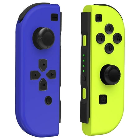Switch Controller for Nintendo Switch, Switch Remote Control supports Dual Vibration/Motion Control/Screenshot/Wake-up (Blue & Yellow Green)