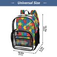 thumbnail image 4 of Ttyddzy Clear Backpack Heavy Duty PVC Transparent Backpack for College Workplace, Color Puzzle Tile, 4 of 8