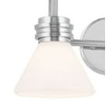 thumbnail image 6 of Farum 19.25 in. 2-Light Chrome Modern Bathroom Vanity Light with Opal Glass Shades, 6 of 8