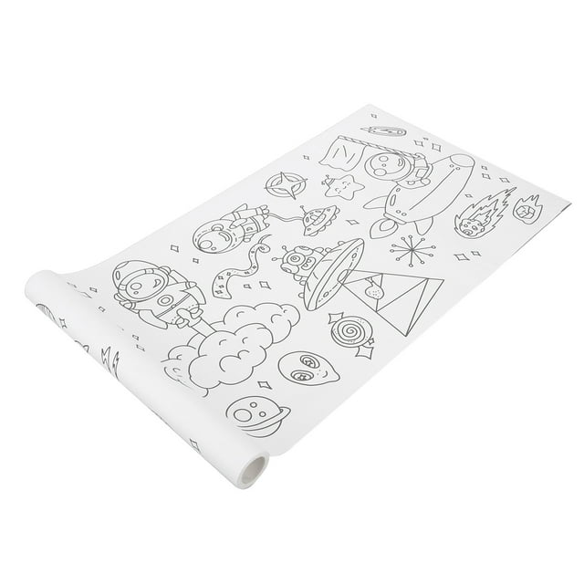 Rouleau de Papier à Colorier, Rouleau de Papier à Colorier 3.3yd Rouleau de Dessin pour Enfants Rouleau de Papier à Bricolage Durable