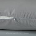 thumbnail image 5 of Flxxie Satin Zipper Pillowcases, Soft Travel Pillow Covers, 13"x18", Dark Grey, 2 Pieces, 5 of 5