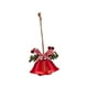 thumbnail image 2 of Adornos de campana de Navidad, decoración colgante para el árbol de Navidad Campana de 2 trompetas roja, 2 of 9