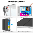 thumbnail image 4 of GKABXY for iPad (A16) 11th Generation Case 11 Inch 2025, iPad 10th Generation Case 10.9 Inch 2022, Slim Stand Hard PC Translucent Back Shell Smart Cover, Support Touch ID, Auto Wake/Sleep,Noble Black, 4 of 8
