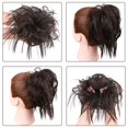 thumbnail image 3 of Chignon Désordonné Pièce de Cheveux Extension de Cheveux avec Bande Élastique Chignon Ondulé Extensions de Cheveux Synthétiques Chouchous Chignons Postiche pour Femmes, 3 of 7
