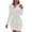 White, variant on ICHUANYI Women's Elegant Solid Long Sleeve Buttocks Slimming Dresses Spring Summer Fashion 2024