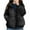 Black, variant on Fashion Winter Warm Coats for Womens Hooded Plus Size Solid Color Down Jacket Loose Jacket Thick Detachable Hat Versatile Jacket