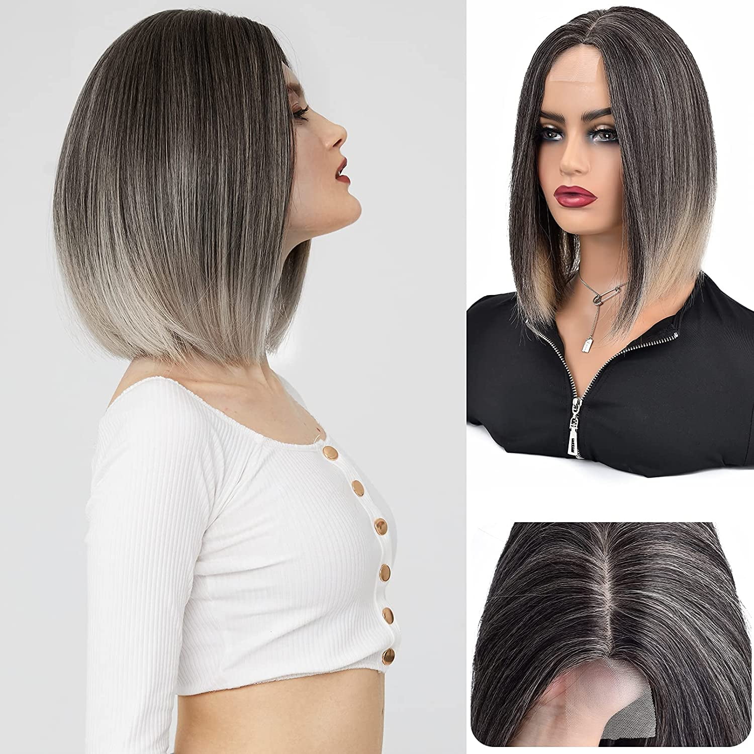 Image of Blunt short bob with a natural finish