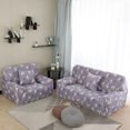 thumbnail image 2 of Unique Bargains 1-Piece Transitional Butterfly Flower  Sofa Couch Cover, Purple, 2 of 8