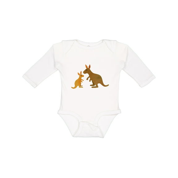 Inktastic Kangaroo Family Boys or Girls Long Sleeve Baby Bodysuit