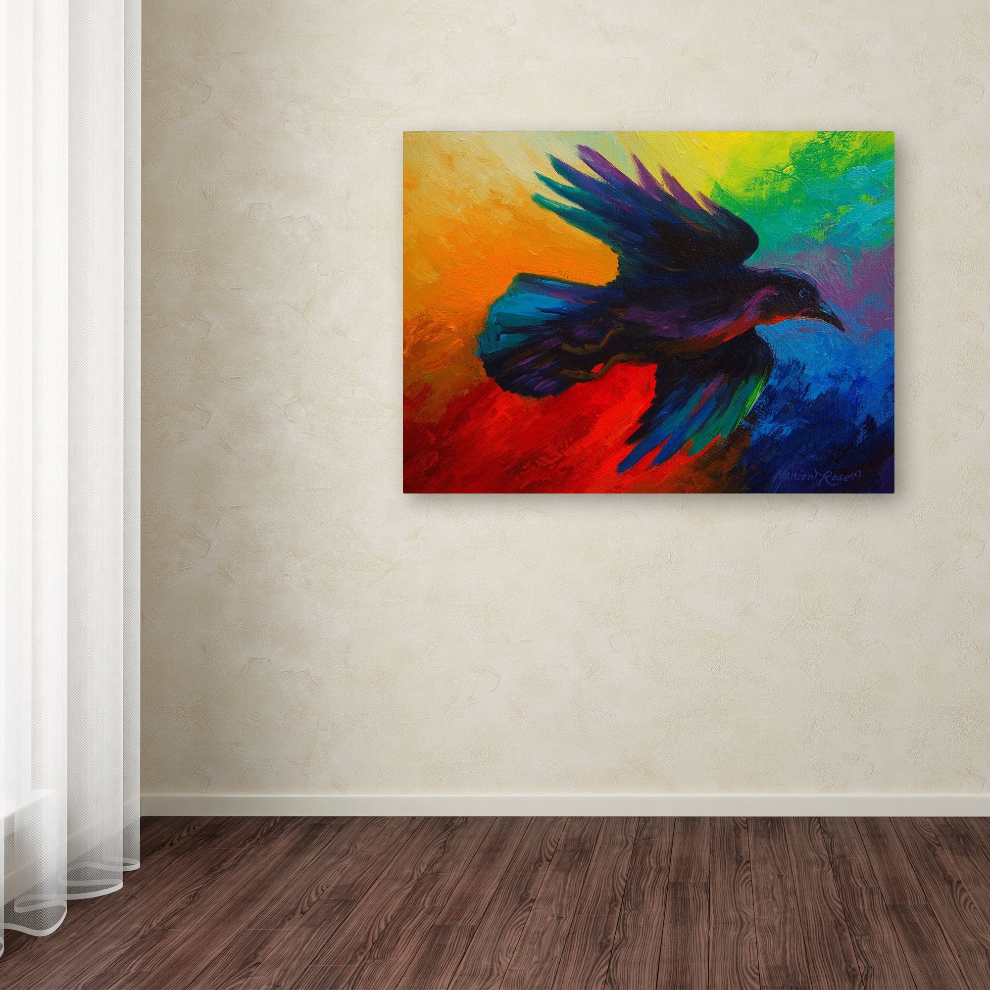 Trademark Fine Art 'Crow 4' Canvas Art by Marion Rose
