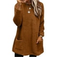 BINGRUIGS Kozy Hoodie Womens Winter Coat Loose Wool Jacket Long Sleeved
