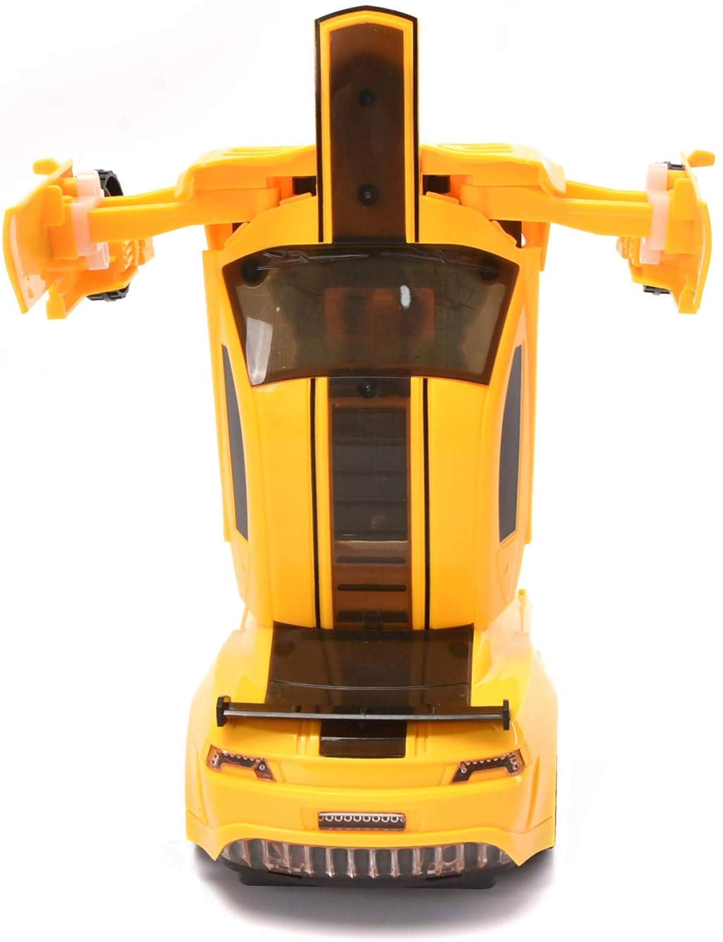 WonderPlay Battery Bumble Bee Transformer Style Car With Lights & Sounds - Yellow