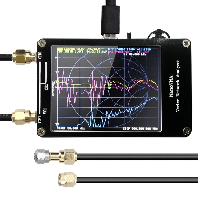 Riwcyla Portable Handheld Vector Network Analyzer 50KHz,900MHz Digital Display Touching Screen Shortwave MF HF VHF Analyzer Standing Waves