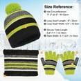 thumbnail image 2 of 3PCS Kids Winter Hat Winter Knitted Scarf Winter Gloves Set -Toddler Winter Knit Beanies Neck Warmer Gaiter for Boys Girls Autumn & Winter, 2 of 4
