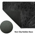 thumbnail image 4 of Topographic Contour Large Gaming Mouse Pad 35.4 x 15.7 Inch, Extended Mouse Pad with Non-Slip Rubber Base Geographic Mouse Mat for Computer Keyboard Pad Desk Pad Black for Home Office Gaming, 4 of 6