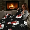 thumbnail image 4 of Throw Blanket,Flannel Merry Christmas Pattern Plush Shawl Blanket, Soft Comfort Home Sofa Decor Flannel for All Seasons, Christmas gifts, 4 of 5