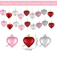 thumbnail image 2 of Valentine's Day Ornaments-27 Pieces Heart-Shaped Ornaments Valentine's Day Heart Baubles Hanging Balls Decorations for Home Hotel Wedding Party, 2 of 8