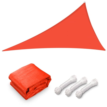 Yescom 25FT Triangle Sun Shade Sail Canopy UV Block Commercial Carpark Pool Camping Playground Outdoor Watermelon Red
