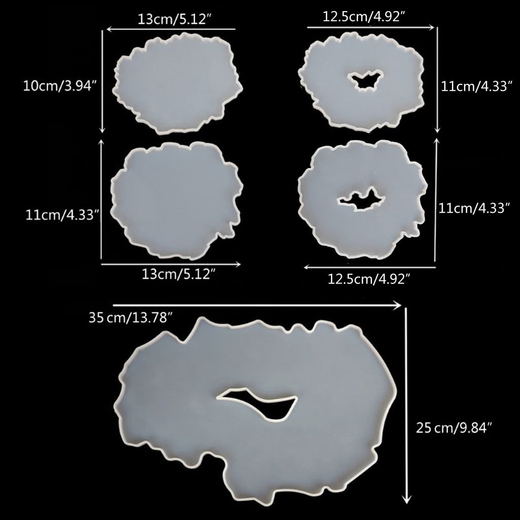 WINDLAND DIY Coasters Shape Epoxy Silicone Mold Coasters Shape Resin Casting Mold for Children Handmade Art Crafts Tool Durable