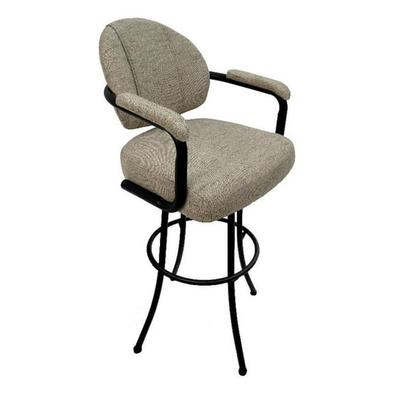 Swivel Extra Tall Metal Bar Stool 34" style M-70 Hemsath Driftwood - Black frame