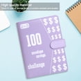 thumbnail image 3 of (Combinación A+B) Reto Pareja 100 Días para Ahorrar Dinero Cuaderno Sueltas para Ahorrar Dinero (Morado Sin Candado) Morado (25 Film Cuadriculado + 1 Pegatina), 3 of 9
