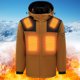 thumbnail image 4 of Chaquetas con aislamiento térmico Carga USB Cálido para actividades al aire libre (L) Café Capa de calefacción inteligente, 4 of 8
