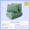 thumbnail image 3 of Mainstays Kids Light Green Solid Puffy Comforter Set, Full/Queen, 3 Pieces, 3 of 9