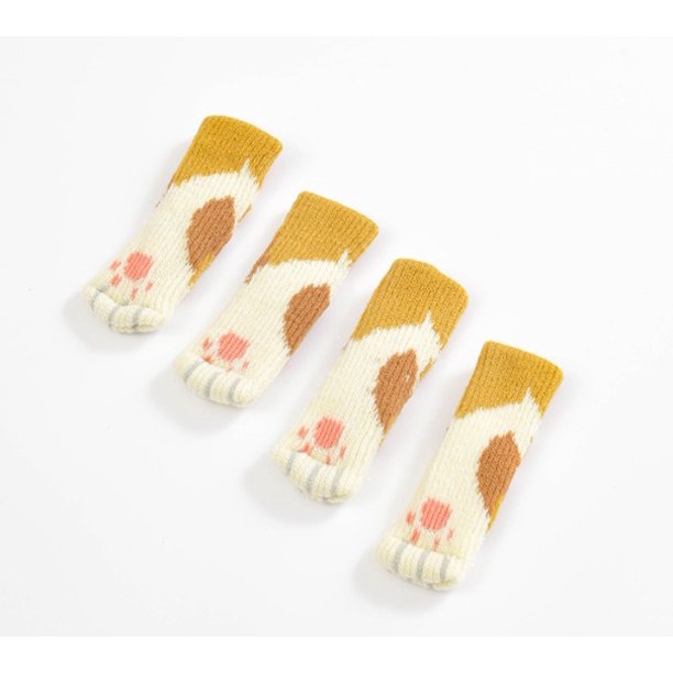 ZHAOCHENG Funda de lana tejida para patas de mesa y silla, funda protectora para manija de puerta, silicona antideslizante y resistente al desgaste, funda para patas de silla con engrosamiento de gato