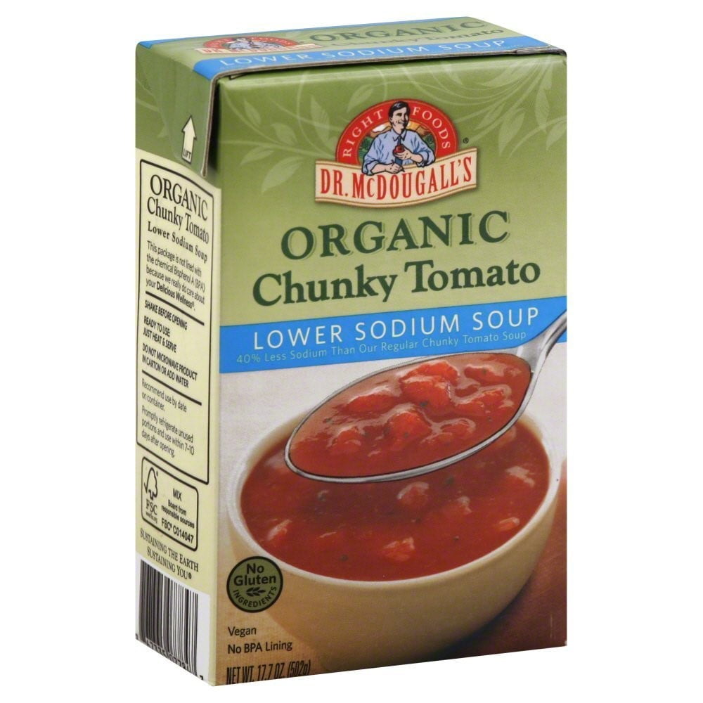 (2 Pack) Dr. McDougall's Right Foods Organic Lower Sodium Soup, Tomato