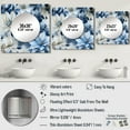 thumbnail image 4 of Designart "Polar Botanical Beauty I" Floral Square Mirror Wall Decor Cottage - Large Blue Square Bathroom Mirror - Square Printed Wall Mirror Art, 4 of 5